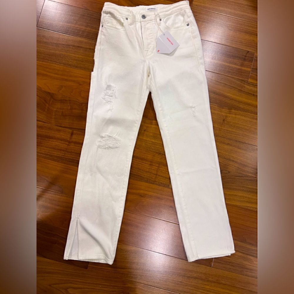 Good American Good Boy white jeans NWT